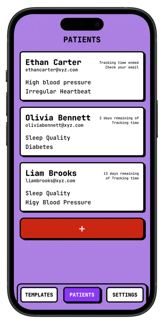 Insights mobile app layout with structured data